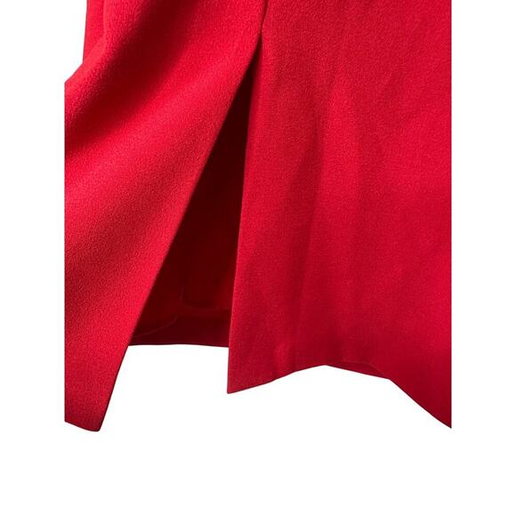 Shoshana Size 8 Red Puff Off the Shoulder Janessa Midi Dress Vacation Birthday - Picture 14 of 16